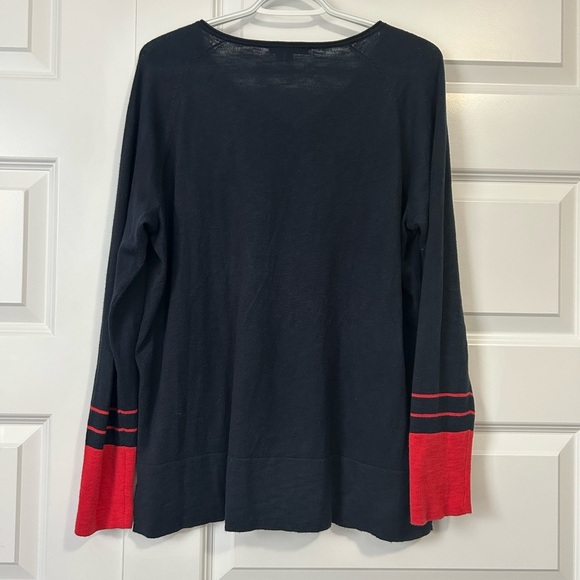 Vince Navy Long Sleeve Blouse - Picture 3 of 6